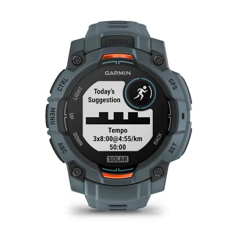 Montre GPS Garmin Instinct 3 Solar - 45 mm Bleu crépuscule avec bracelet bleu crépuscule – Image 3