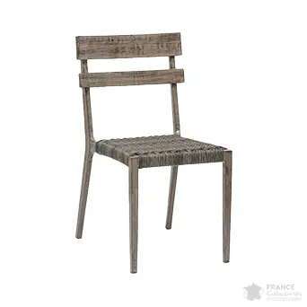 Chaise alu assise tressée Toledo
