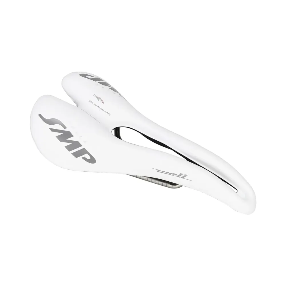 Selle SMP WELL Largeur 144mm Rails Acier Blanc – Image 2