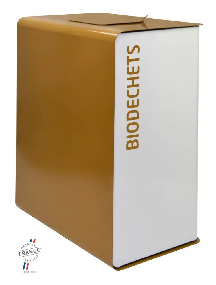 Corbeille pour tri sélectif Biodéchets 2x20L Cubatri – Image 3
