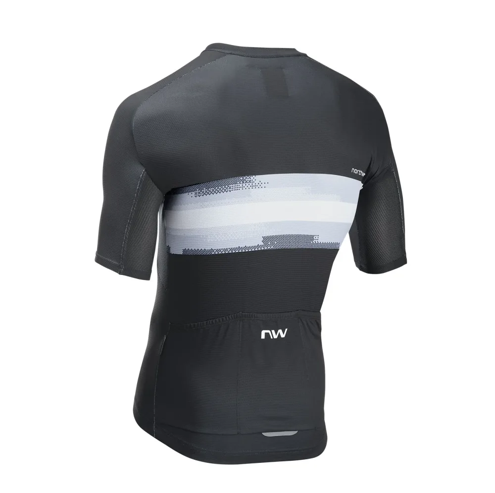 Maillot NORTHWAVE FORCE EVO Manches Courtes Noir/Blanc – Image 2