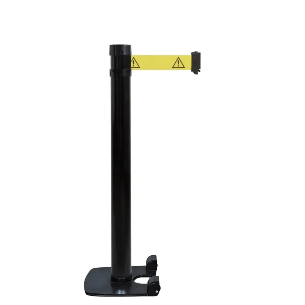 Poteau à sangle intérieur premium base lourde à roulettes