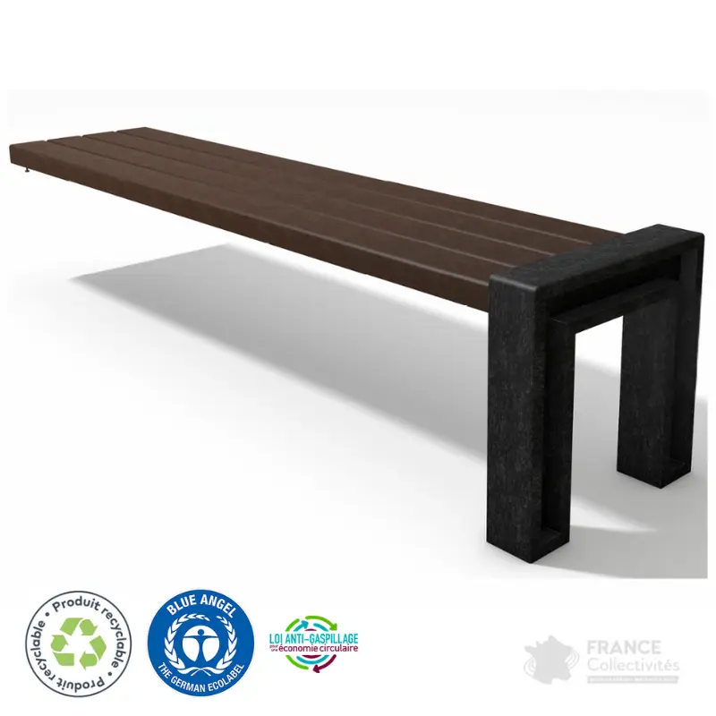 Module d'extension et de liaison en plastique recyclé pour banc Hyde Park