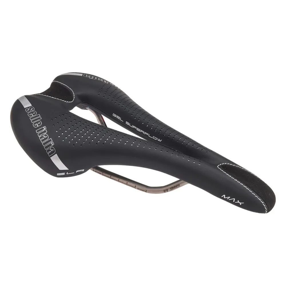 Selle SELLE ITALIA MAX SLR GEL SUPERFLOW L Rails TI316 Noir