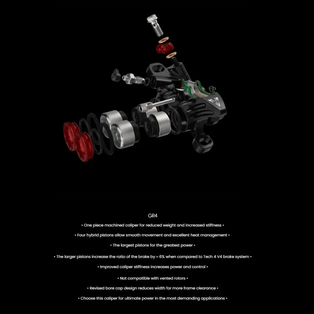 Frein Arrière HOPE TECH 4 EVO GR4 Argent/Argent – Image 2
