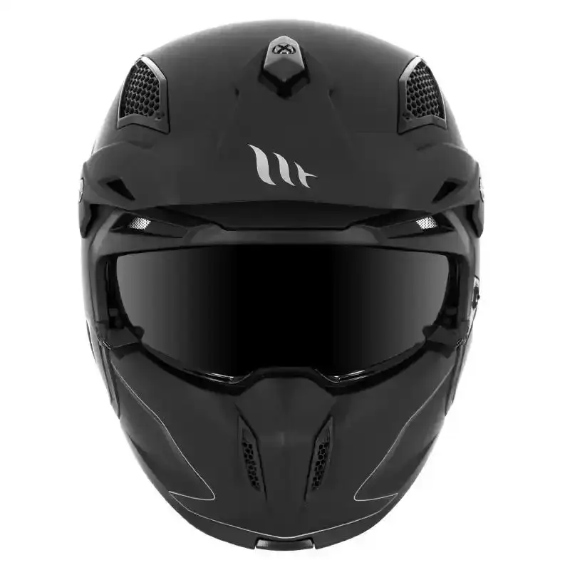 Casque Streetfighter Noir Mat avec Support Caméra – Image 2