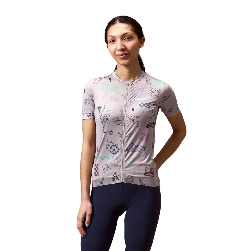 Maillot ENDURA PRO SL PRINT GTI Manches Courtes Femme Titanium