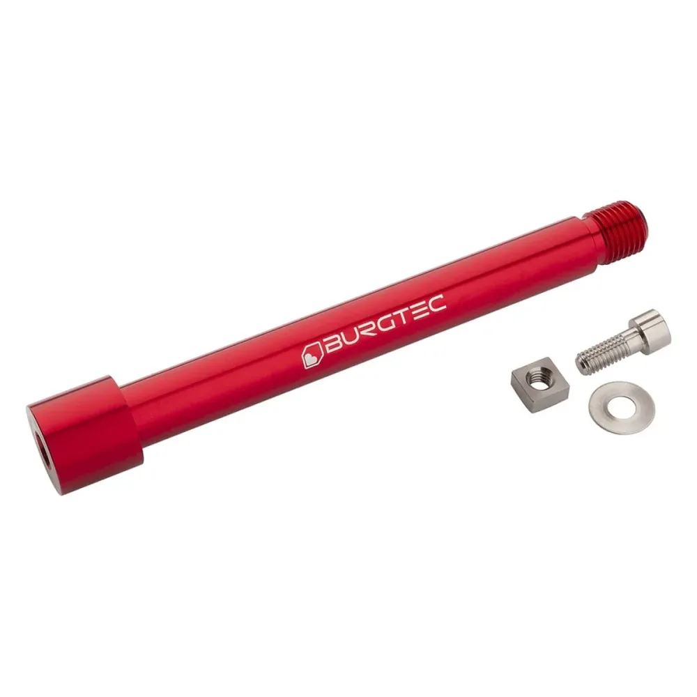 Axe de Roue Avant BURGTEC pour Fourche FOX 15×110 mm Boost KaboltX 2021 Rouge