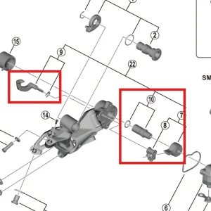 Kit Stabilisateur Chape SHIMANO RD-M9120-SGS Kit Stabilisateur Chape SHIMANO RD-M9120-SGS