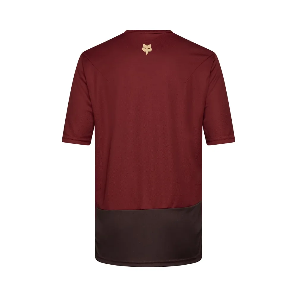 Maillot FOX RANGER WORDMARK Manches Courtes Bordeaux – Image 2