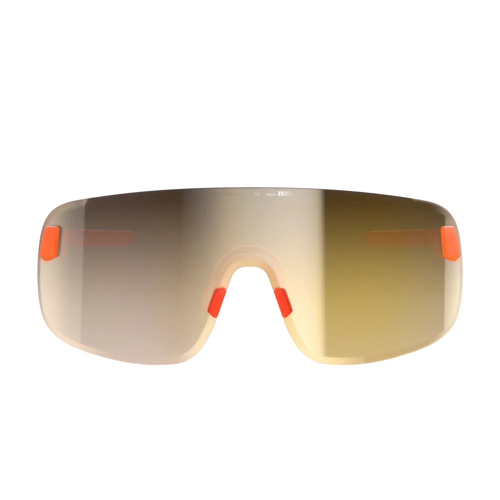 Lunettes POC ELICIT Orange Fluo Translucide Verre Clarity Road Partly Sunny Gold – Image 2