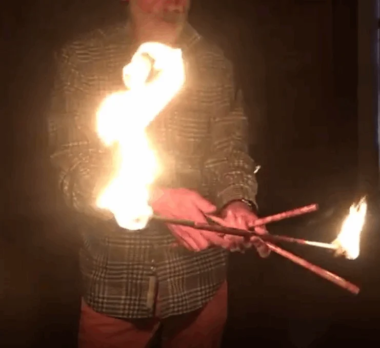 MyStyx bâton de feu avec extrémités en mèche Kevlar - Motif Lave en fusion - Achetez-en un et obtenez-en un gratuitement – Image 2