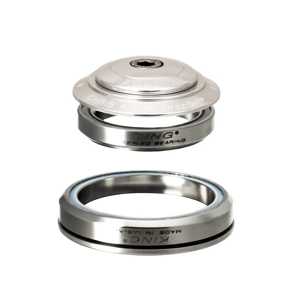 Jeu de Direction Intégré CHRIS KING DROPSET 5 1"1/8-1.5" IS42/IS52 Argent