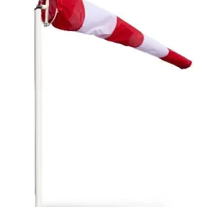 Manche à air bandes rouges et blanches Manche à air bandes rouges et blanches