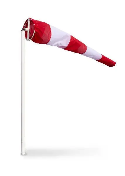 Manche à air bandes rouges et blanches