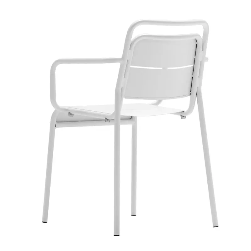 Fauteuil en acier empilable Alma "Classic Collection" – Image 3