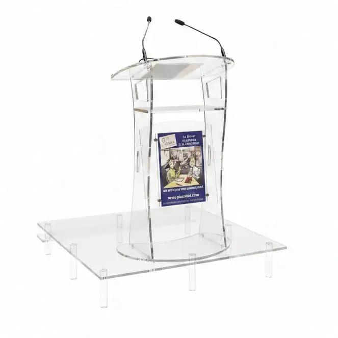 Podium plexiglas pour pupitre – Image 2