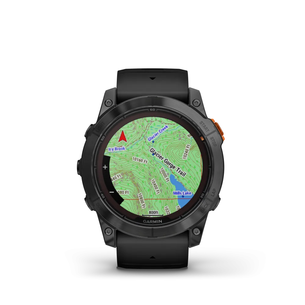 fēnix® 7X Pro – Solar Edition Gray avec bracelet noir – Image 2