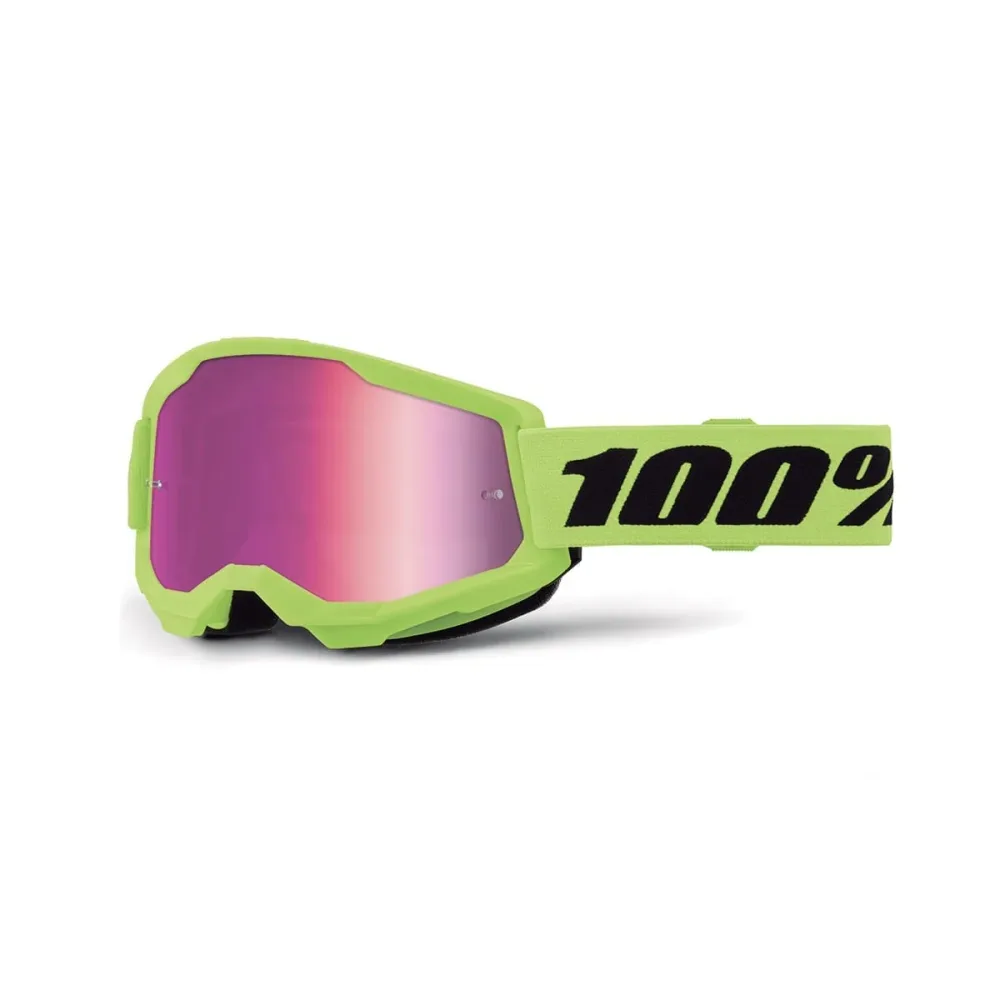 Masque 100% STRATA 2 Jaune Mirror Rose Masque 100% STRATA 2 Jaune Mirror Rose