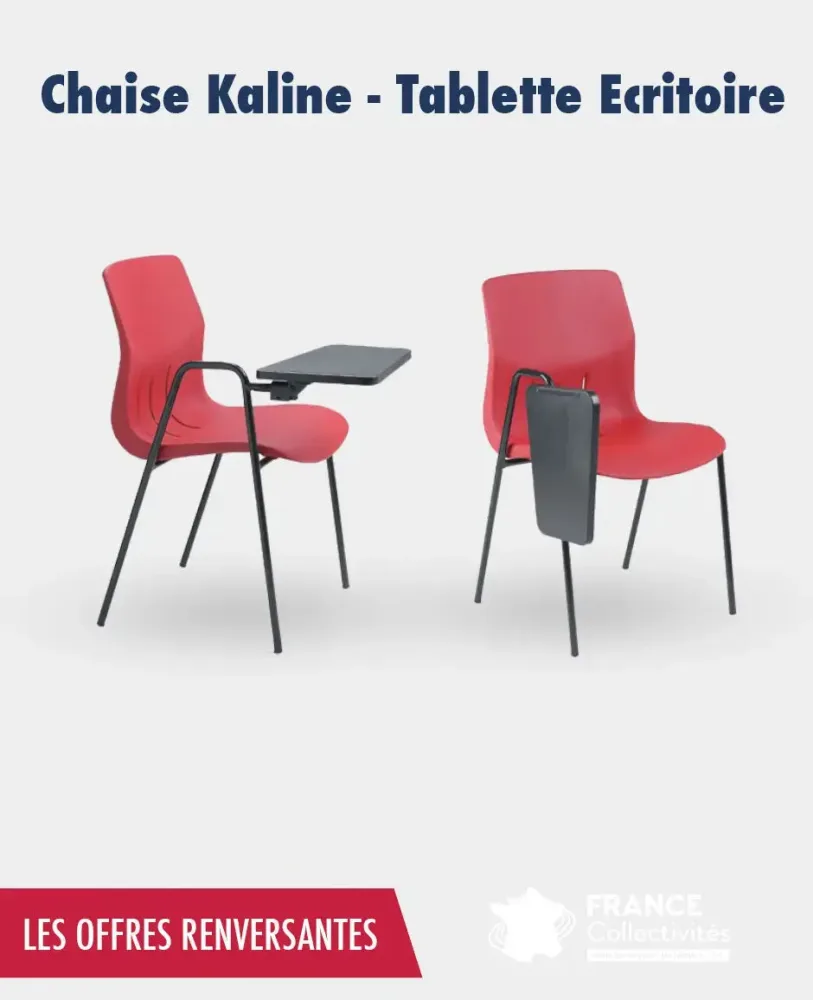 Promo Chaise à tablette écritoire Kaline