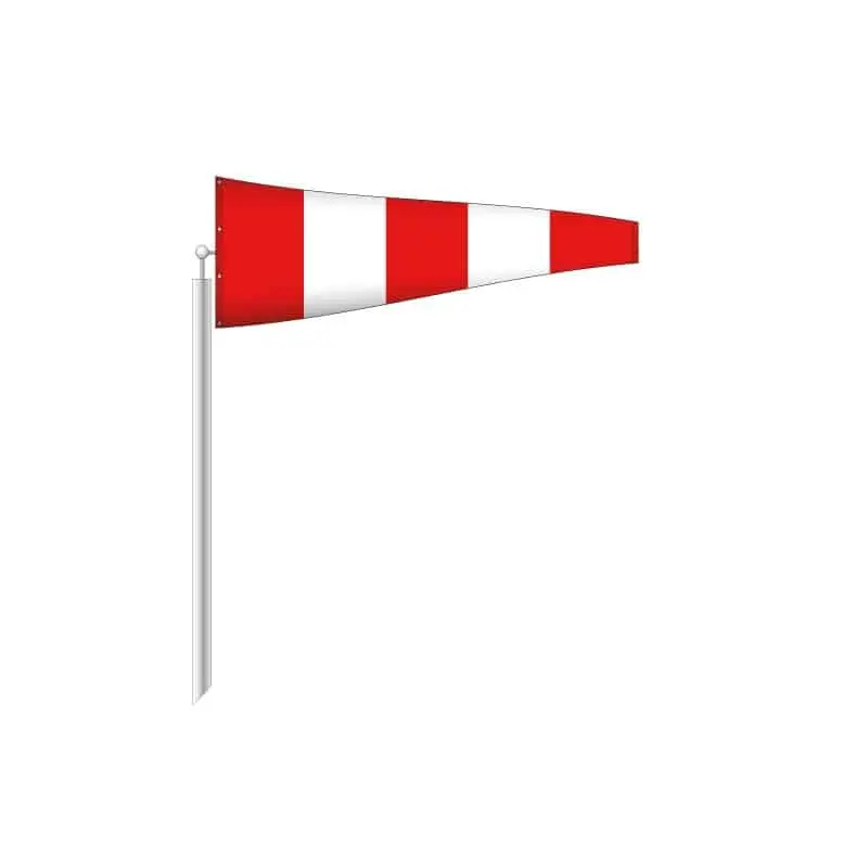 Manche à air bandes rouges et blanches – Image 2