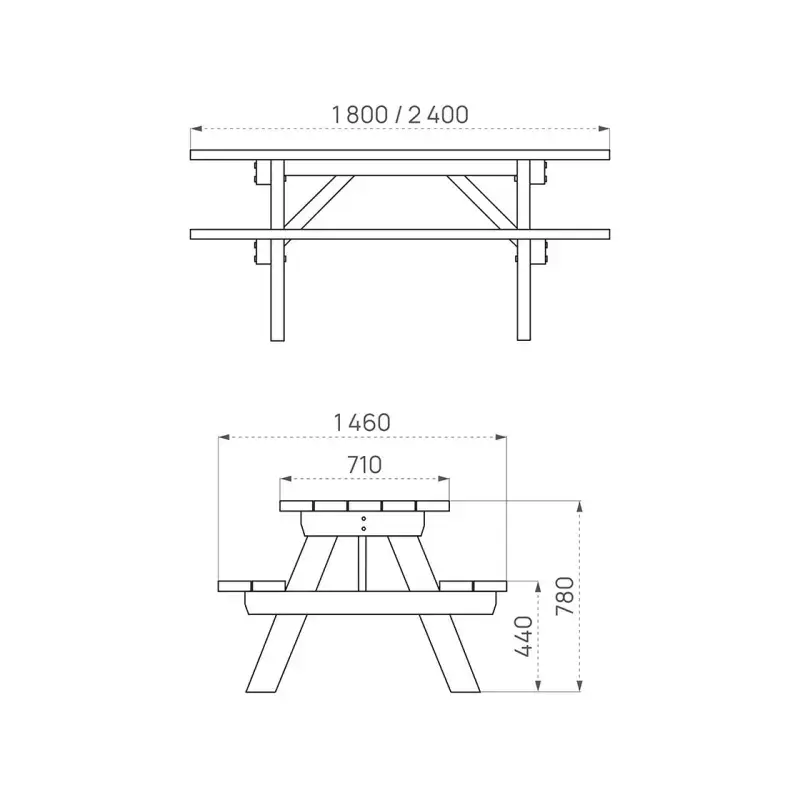 Table de pique-nique Turin – Image 3