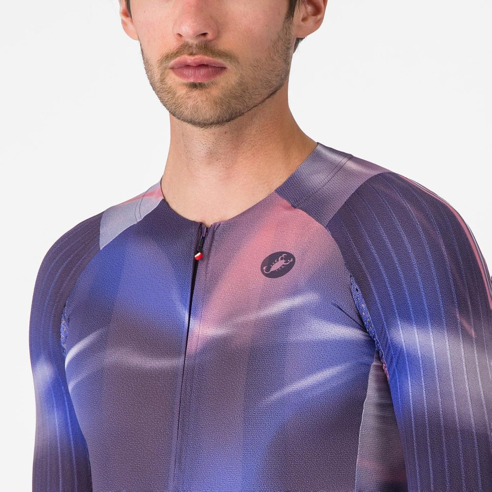 Maillot CASTELLI AERO RACE 8S Manches Courtes Violet – Image 3