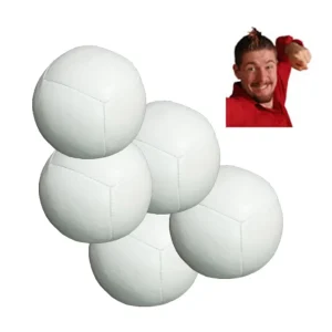 Balle de jonglerie cuir ultra coréen 6 panneaux 120g – Thomas Dietz | Blanc