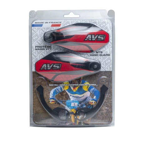 Protège Mains AVS KIT DECO Patte Alu Rouge/Noir – Image 2