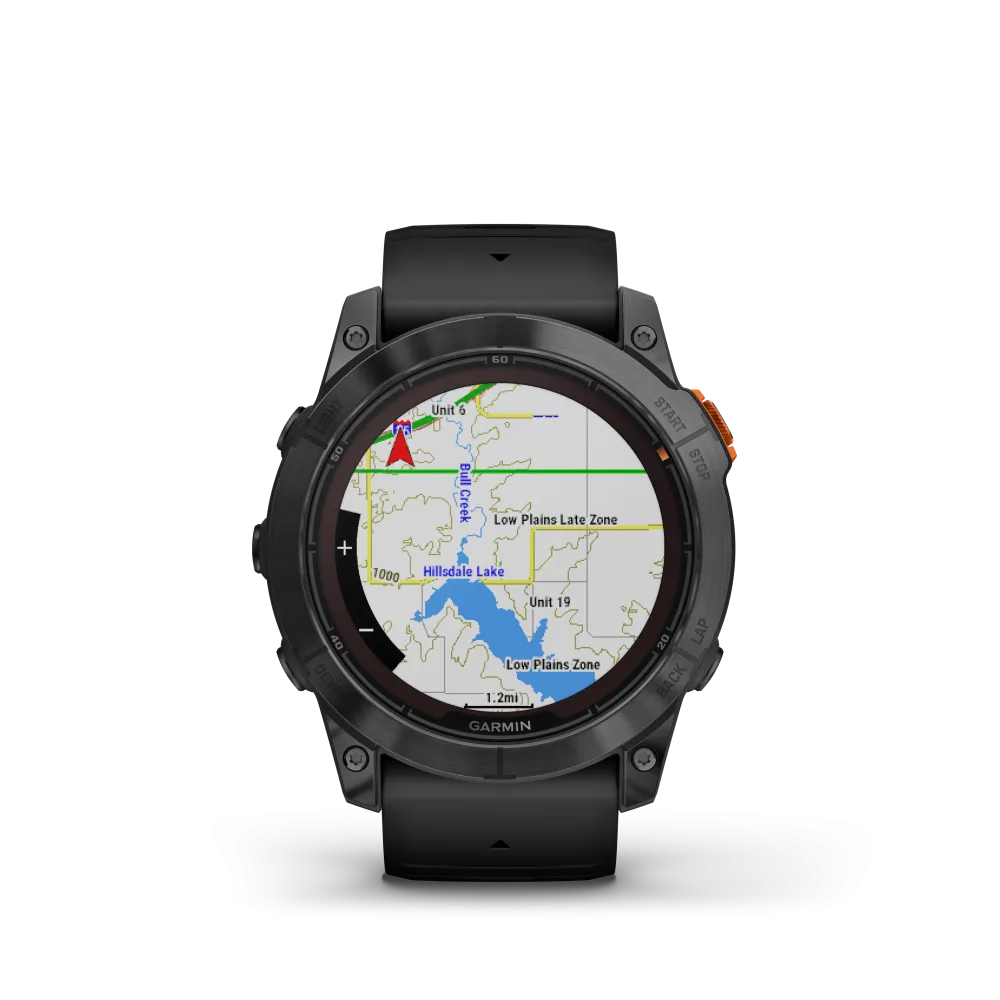 fēnix® 7X Pro – Solar Edition Gray avec bracelet noir – Image 3