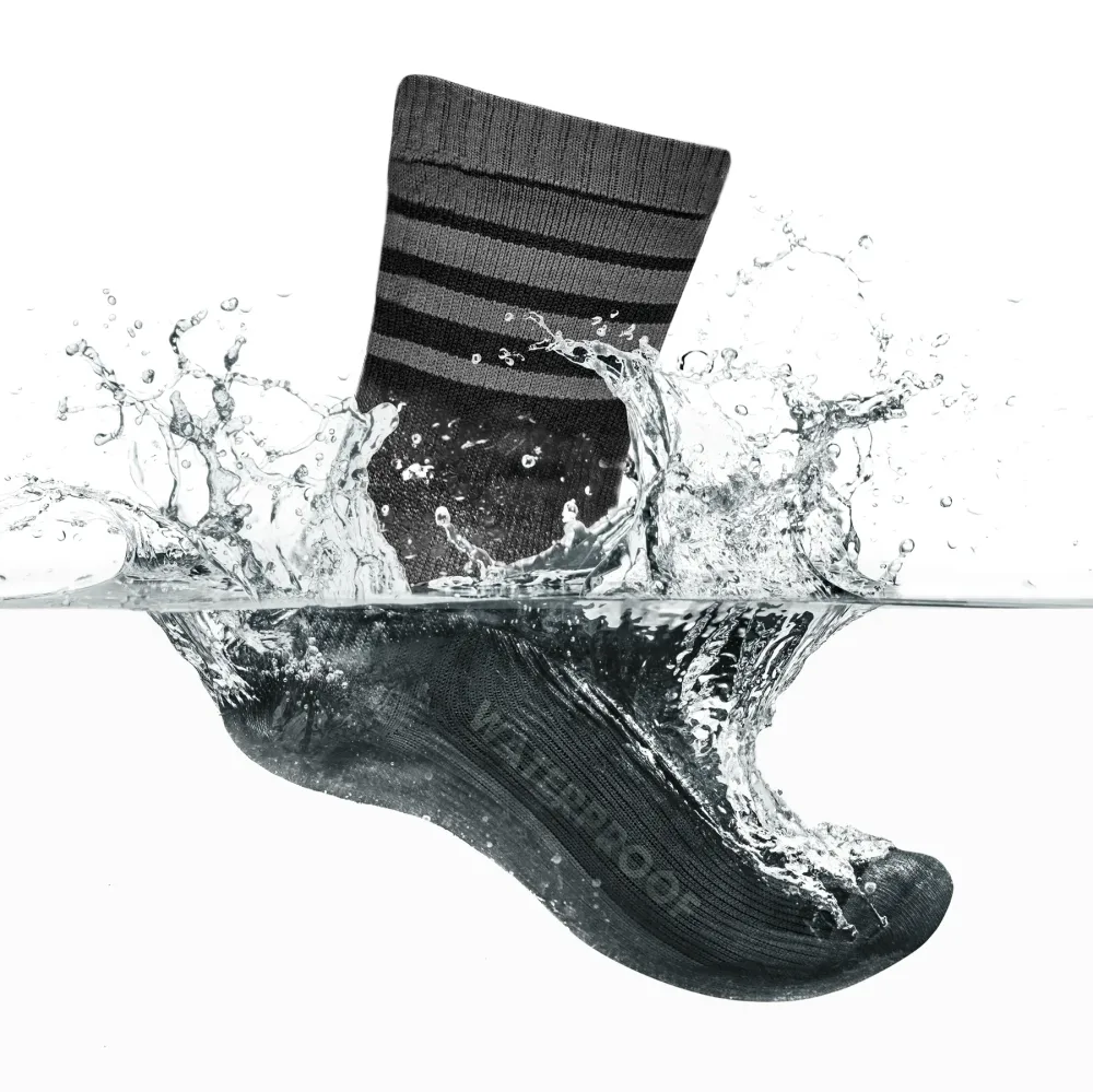 Chaussettes GRIPGRAB Merino Hiver Imperméables Noir – Image 2