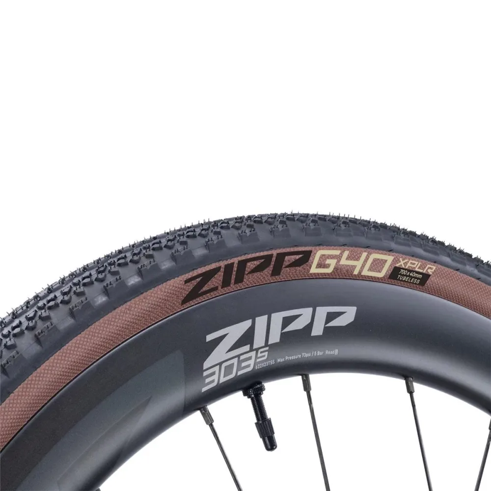 Pneu ZIPP G40 XPLR 700x40c Tubeless Ready Souple Marron
