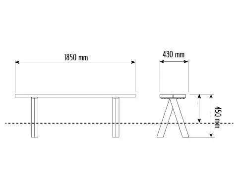 Banquette bois naturel Olea – Image 2