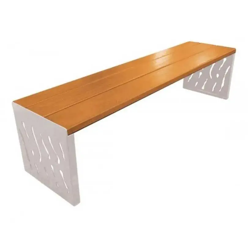 Banquette Venise acier et bois – Image 2