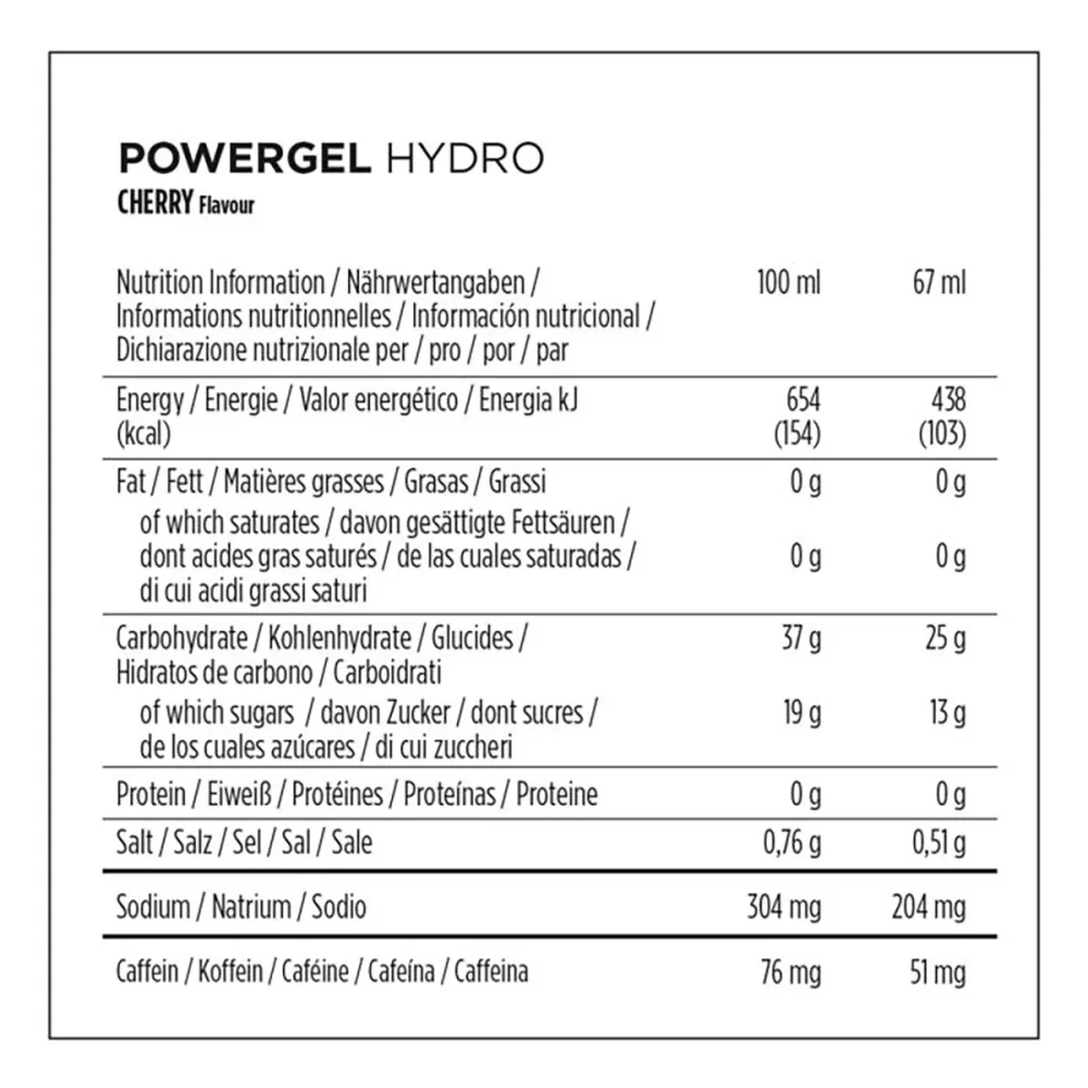 Gel Énergétique POWERBAR POWERGEL HYDRO (41g) Cerise Caféinée – Image 2