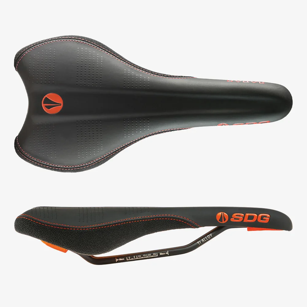 Selle SDG RADAR MTN Rails Titane-Alu Noir/Orange
