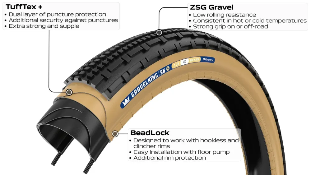 Pneu PANARACER GRAVELKING SK+ TLC Tubeless Ready Noir – Image 3
