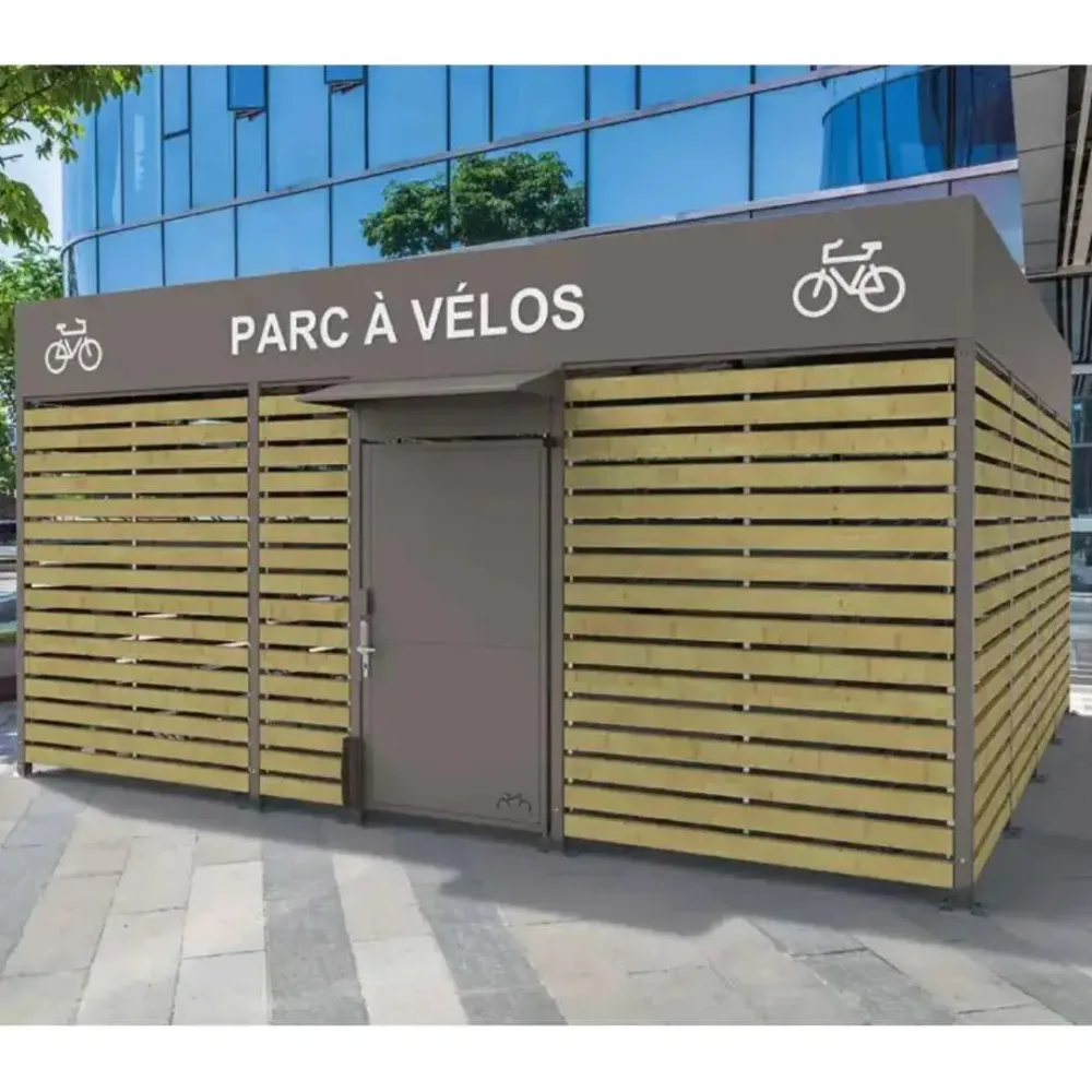 Abri vélos sécurisé Horizon avec bardages en bois – Image 3