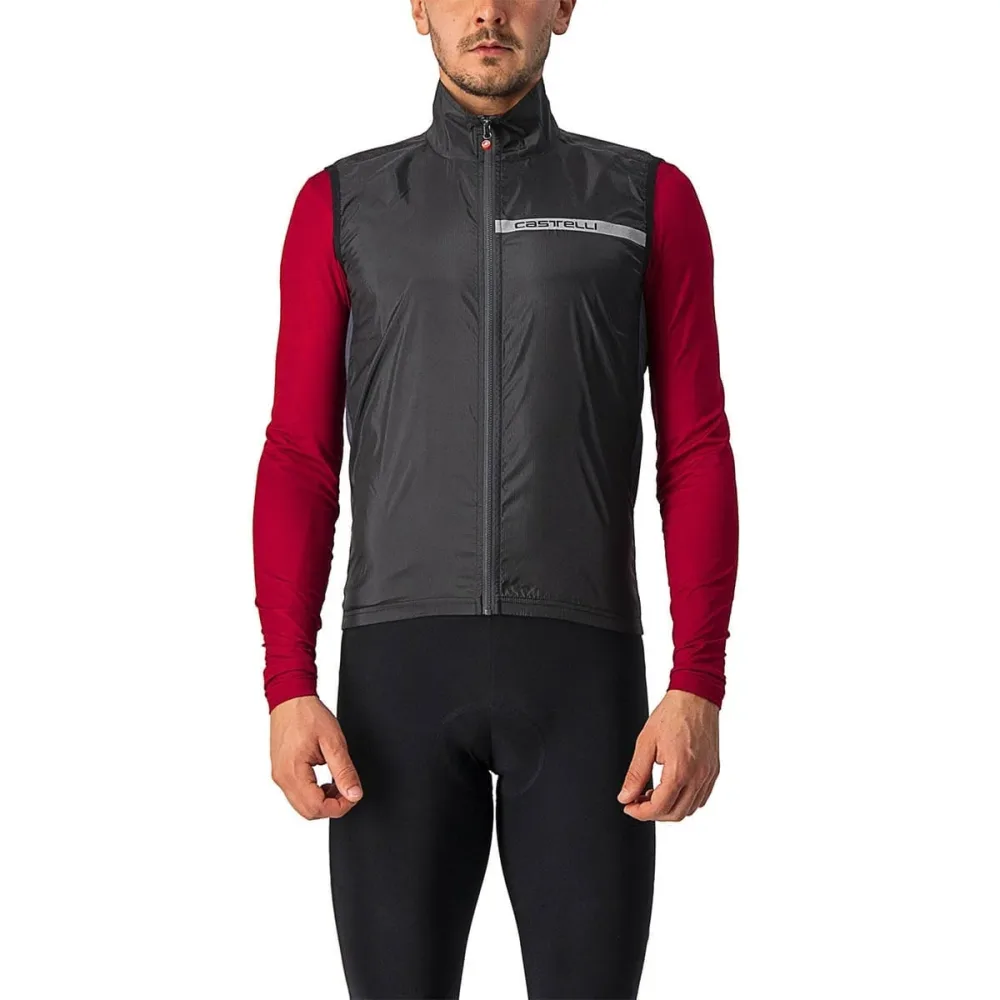 Veste Sans Manches CASTELLI SQUADRA STRETCH Noir/Gris