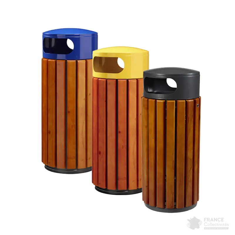 Corbeille bois basic Zeno 40 ou 60 litres