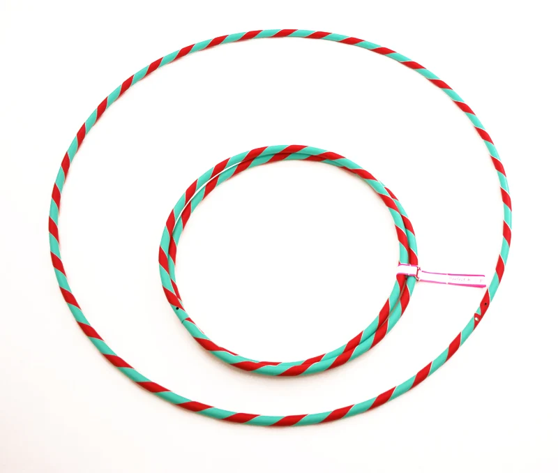 Perfect Hula hoop Play décoré diam 16mm/85cm plastique Turquoise avec ruban – Image 3
