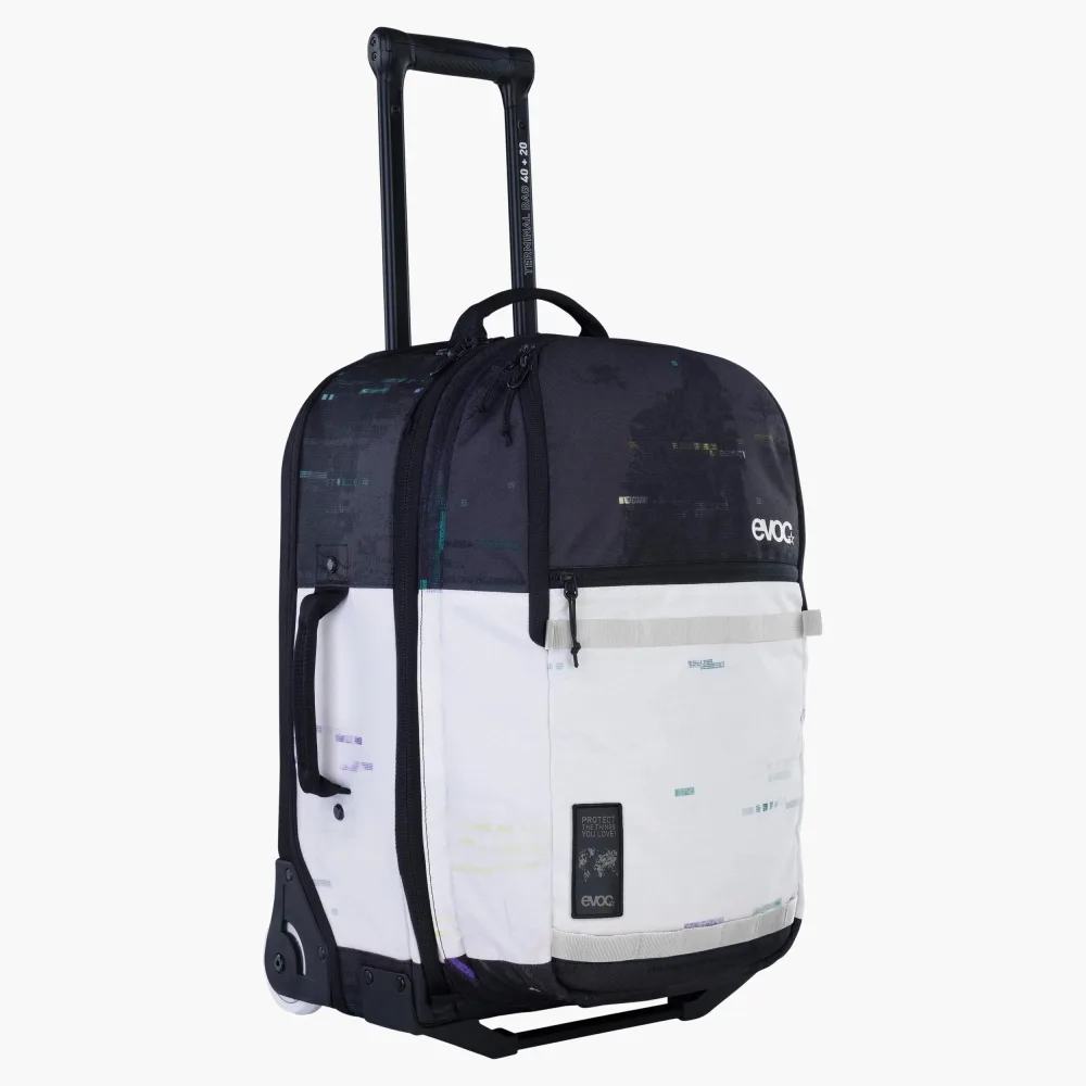 Valise EVOC TROLLEY 40 L +20 L Noir/Blanc