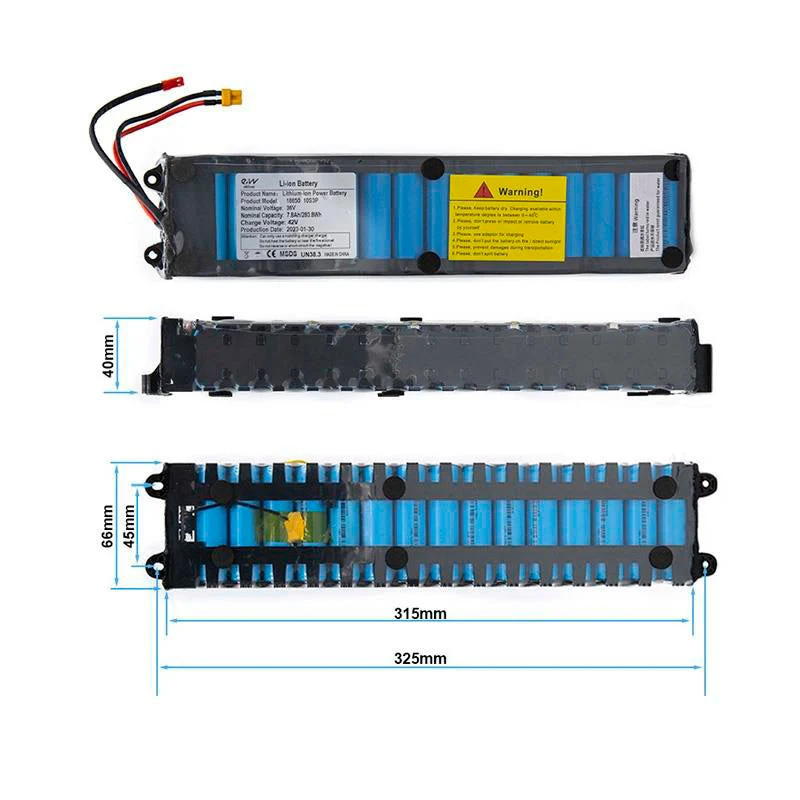 Batterie 36V 7,8Ah pour Kugoo S1 — Connecteurs XT30 + JST – Image 2