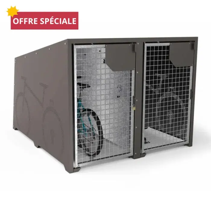 Box Berlin pour 4 vélos (module initial + complémentaire + 2 paires de rail) – Image 2