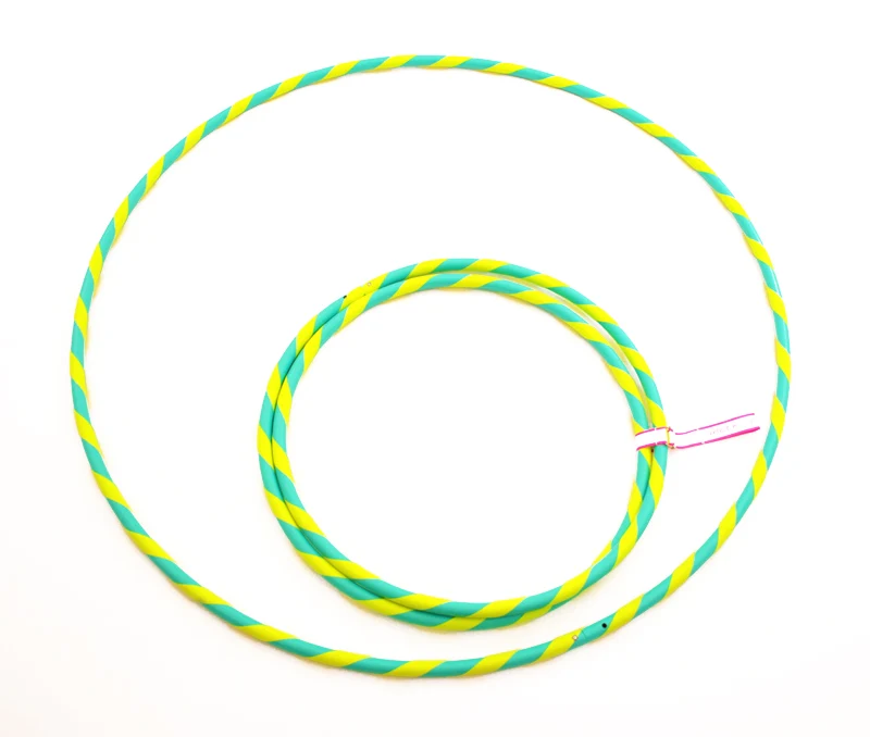 Perfect Hula hoop Play décoré diam 16mm/85cm plastique Turquoise avec ruban – Image 2