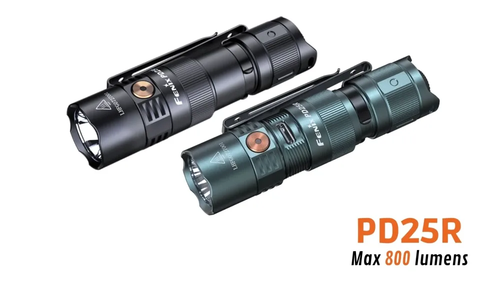 Fenix PD25R - 800 lumens - Rechargeable USB-C