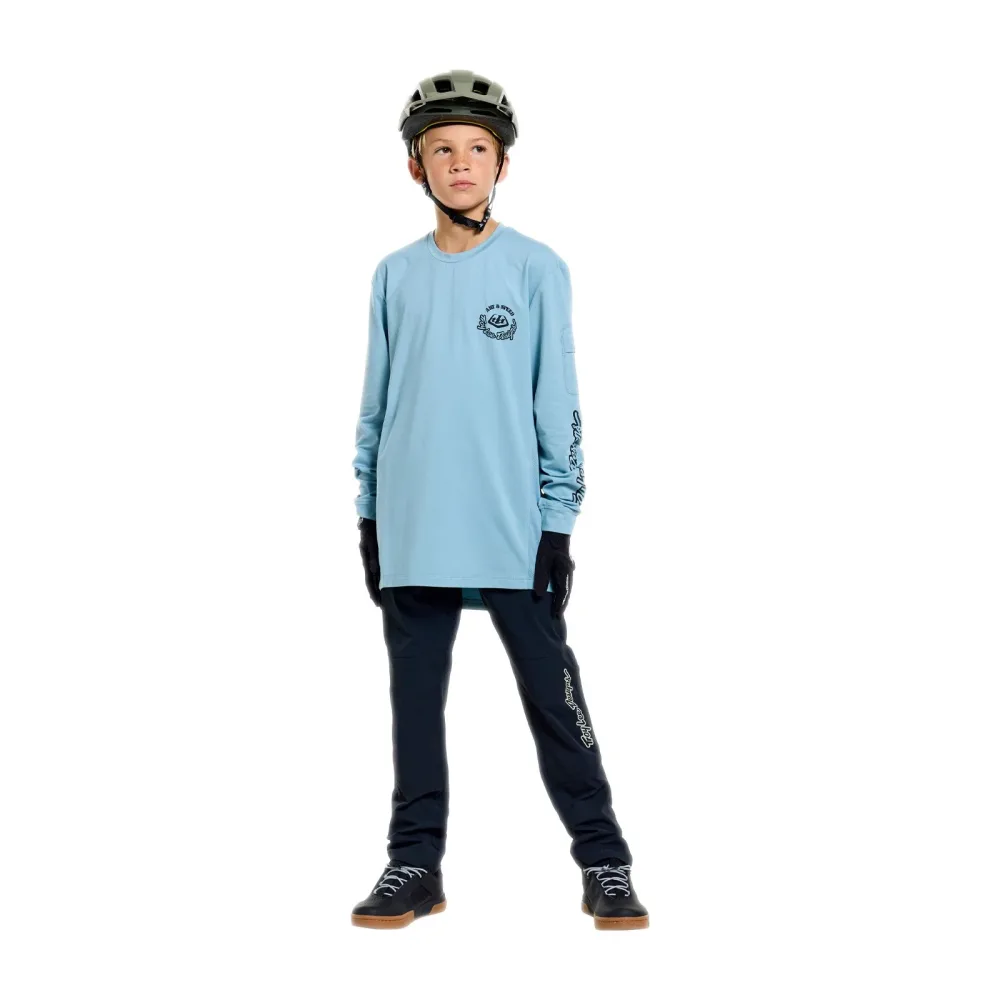 Maillot TROY LEE DESIGNS RUCKUS RIDE CARBS Junior Manches Longues Bleu – Image 3