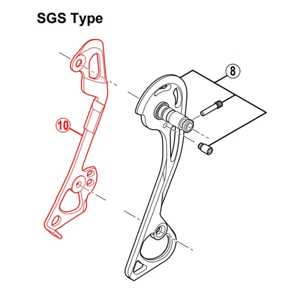 Chape de Dérailleur Arrière Interne Longue SHIMANO XT RD-M786-SGS/RD-M781-SGS Chape de Dérailleur Arrière Interne Longue SHIMANO XT RD-M786-SGS/RD-M781-SGS