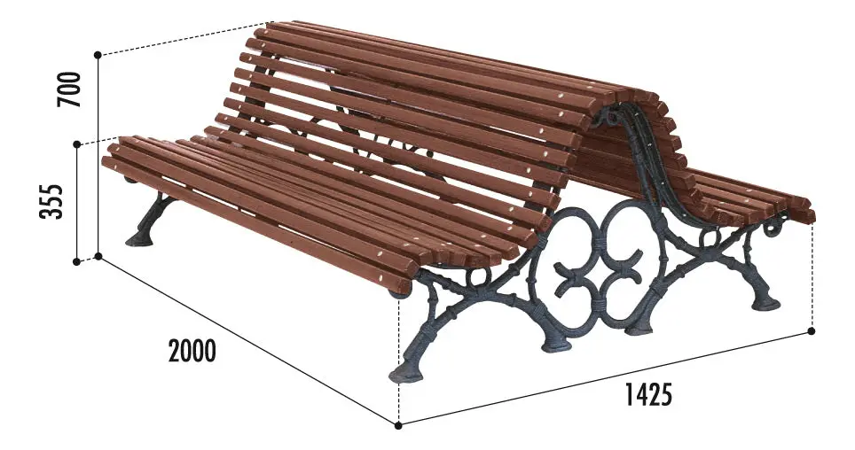 Banc Romantique double – Image 2