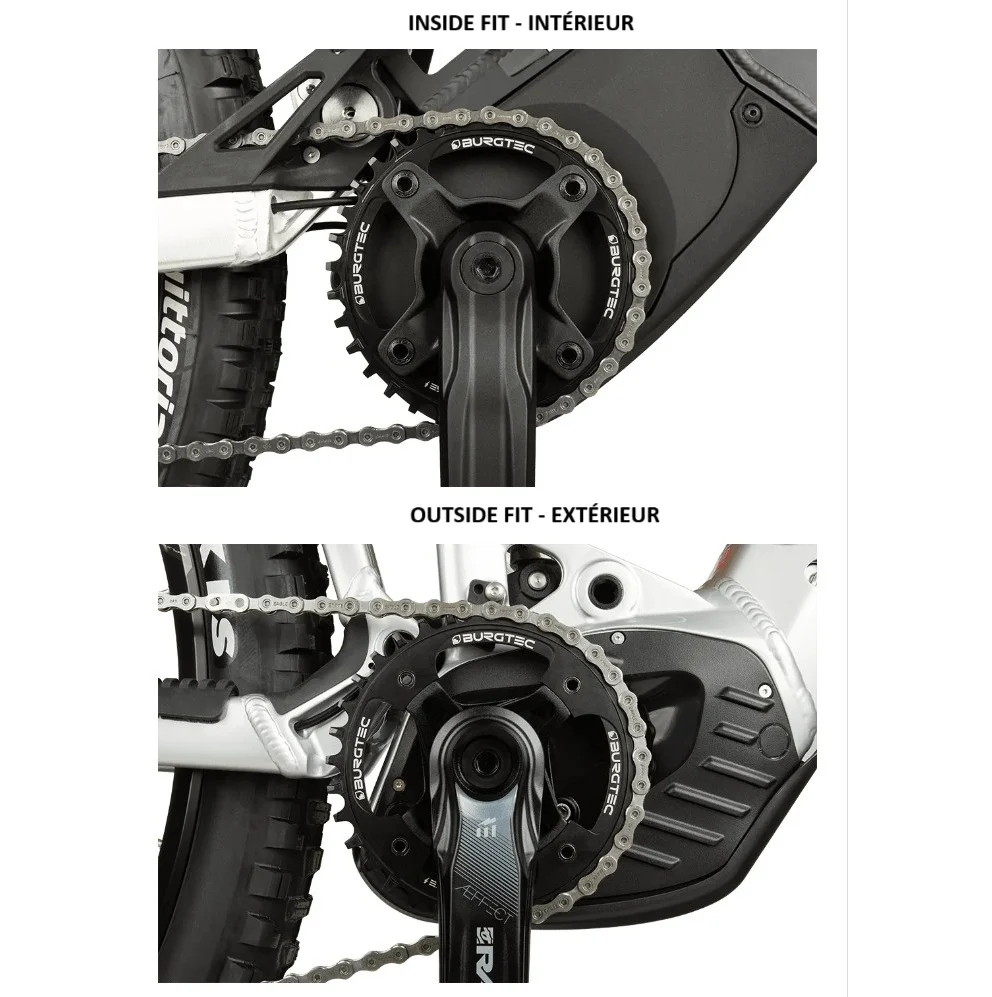 Plateau Mono BURGTEC E-BIKE THICK THIN Intérieur 104mm – Image 2